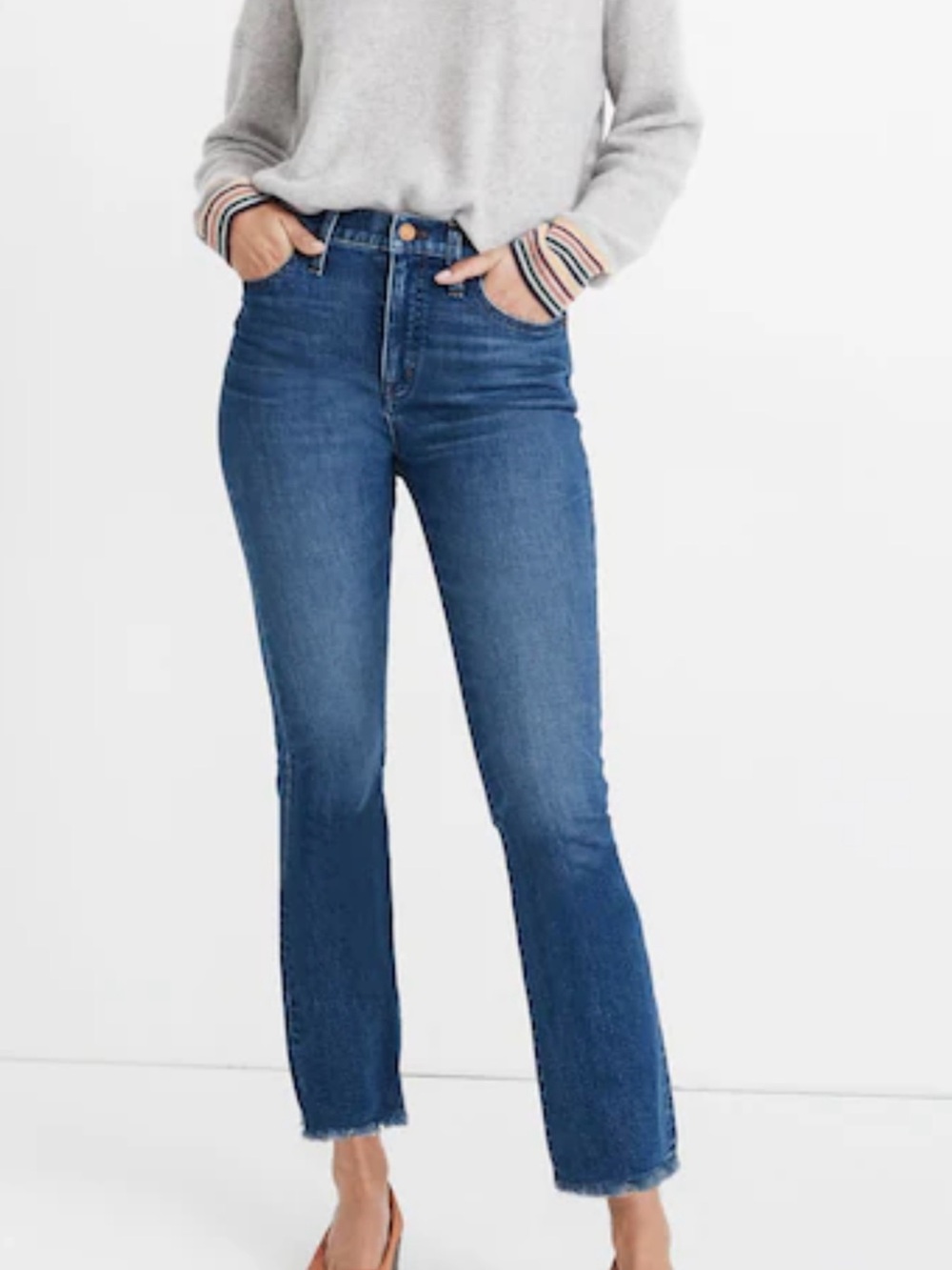 Madewell Petite Cali Demi-Boot Jeans in Columbus Wash: Comfort Stretch Edition